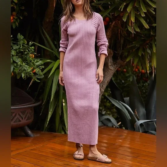 Free People Walk About Maxi Dress FP Beach Pink Romantic Mountain Flower Small - Picture 2 of 5